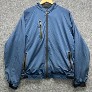 Sun Mountain Rainflex HD Jacket Men's M Blue Waterproof Stretch Full Zip Golf